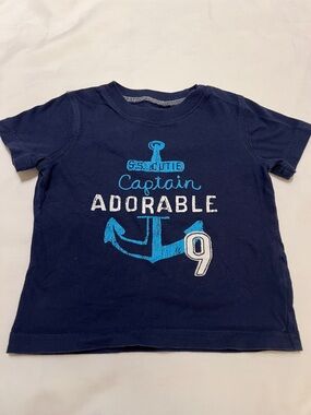 “Bundle 10/$13” carters 6M Captain Adorable Navy Short-Sleeve Tee baby boy shirt
